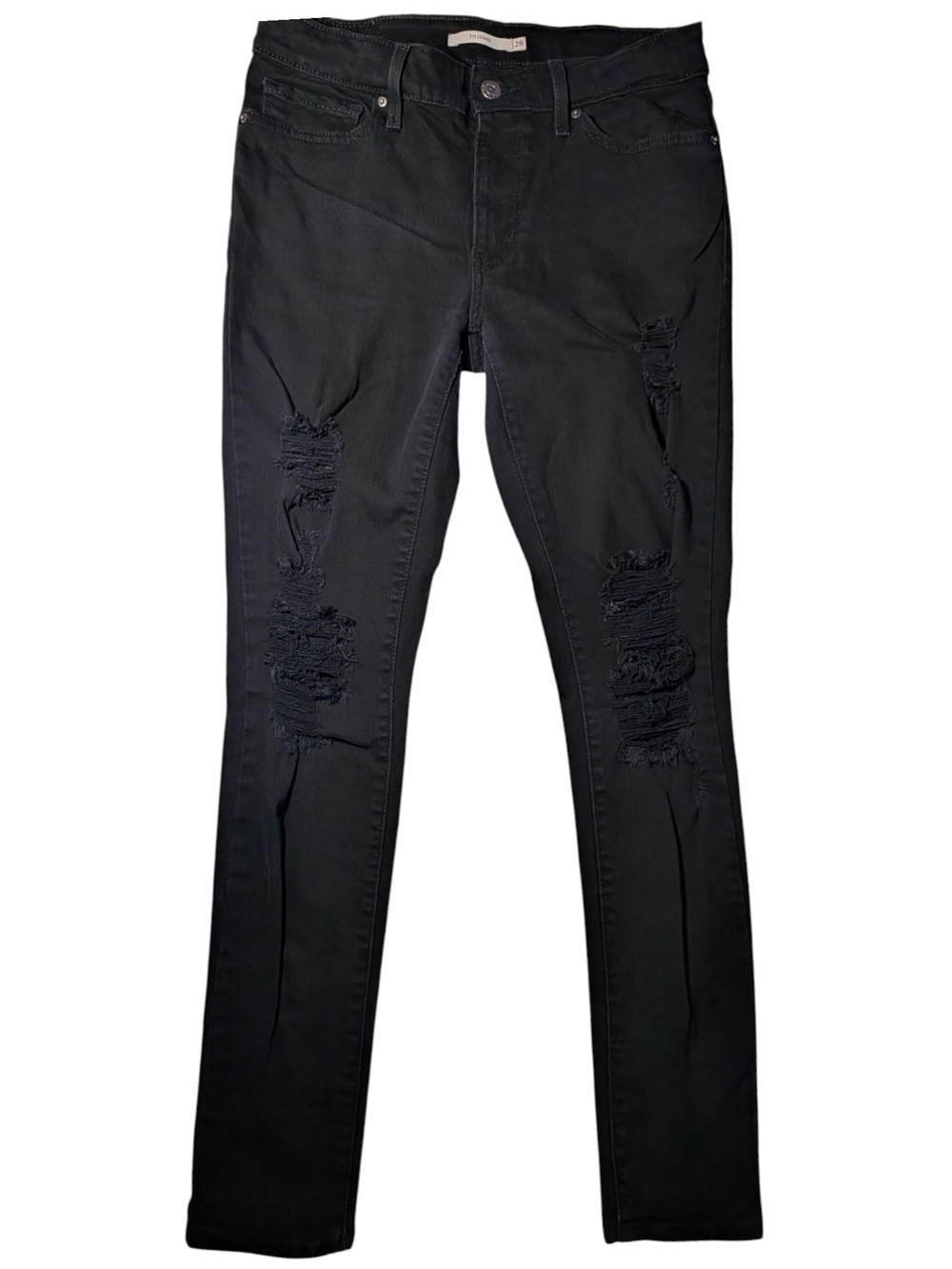Levi's Black Distressed Women's Skinny Jeans Size 28
